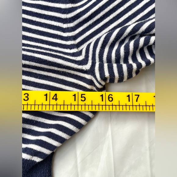 BODEN Striped Top UK 10 Lightweight/Indigo Blue/Nautical/Coastal/Knitted - Picture 6 of 14